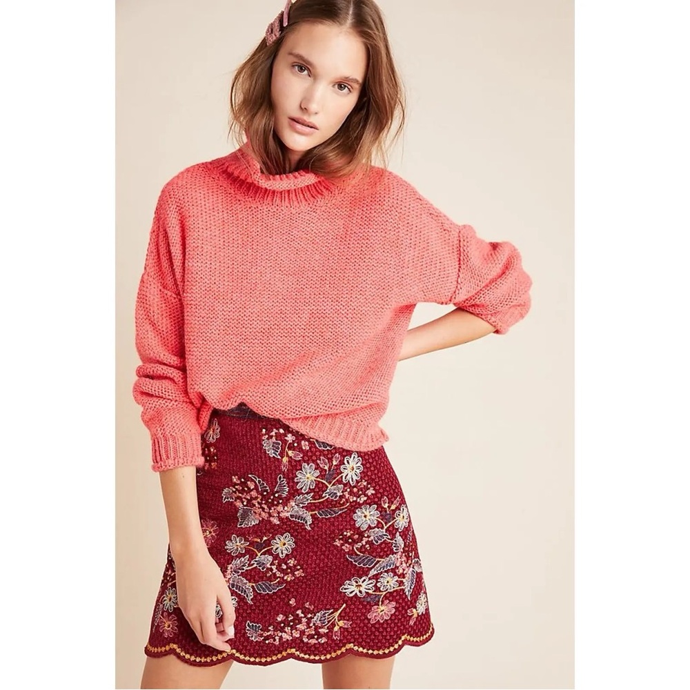 Anthropologie Chunky Knit Turtleneck Lottie Sweater - Size XS
